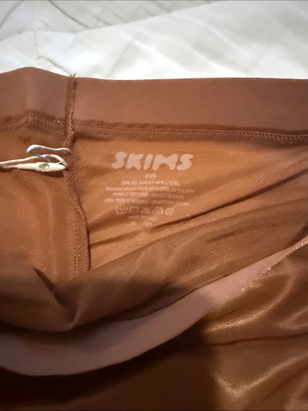 SKIMS Sculpting High-Waist Shapewear Shorts in Copper - Picture 3 of 4